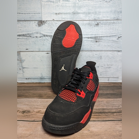 nike air jordan retro 4 red thunder black